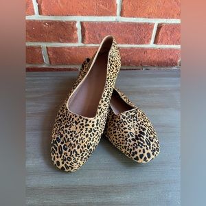 Madewell Cory Square Toe Leopard Flat